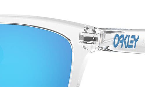 Shop Oakley 55mm Polarized Rectangular Sunglasses In Clear/blue