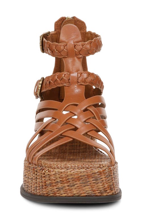 Sam Edelman Nicki Platform Sandal Saddle Leather In Saddle Se
