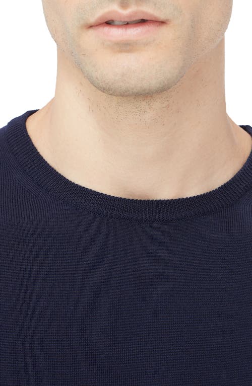 Bugatchi Scott Crewneck Merino Wool Sweater In Navy