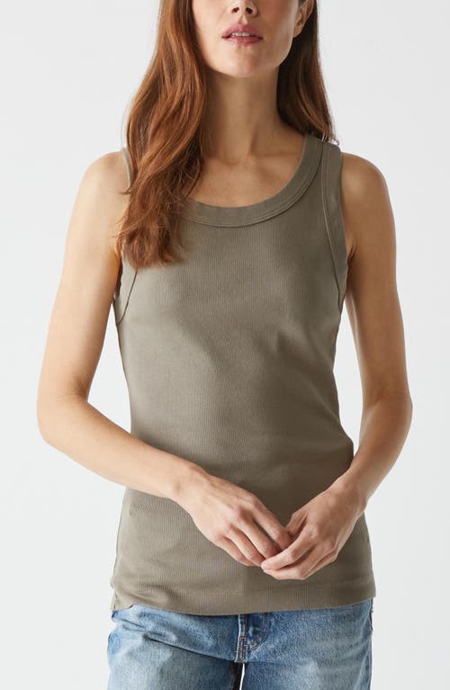 Michael Stars Paloma Cotton Tank Top in Olive at Nordstrom