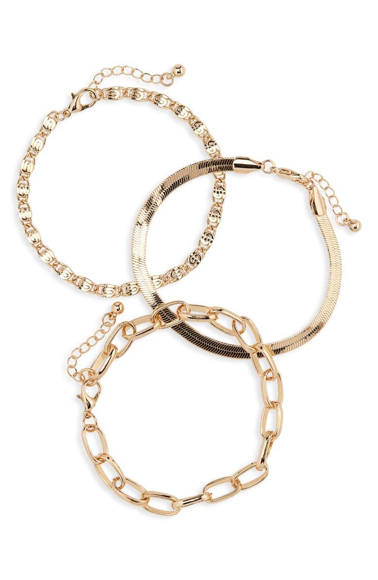 BP. Set of 3 Mixed Chain Bracelets | Nordstrom