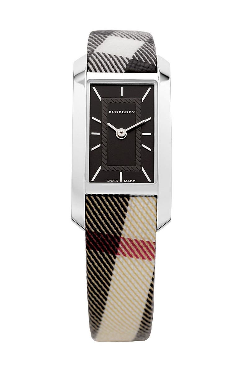 Burberry Ladies' Check Strap Watch, Main, color, 