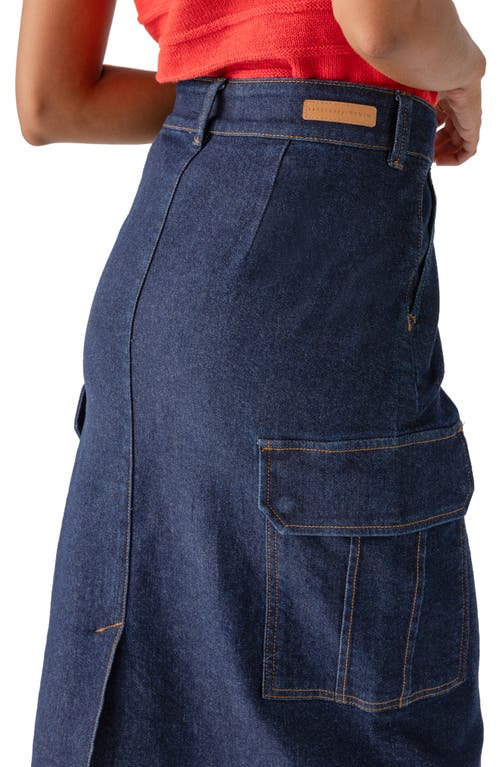 Shop Sanctuary Essential Denim Cargo Midi Skirt In Magnetic