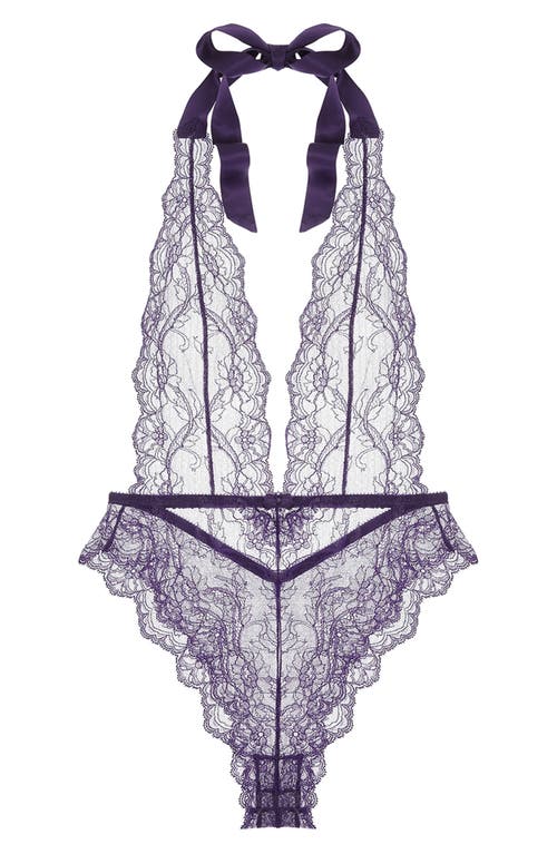 Shop Journelle Anais Lace Bodysuit In Violette