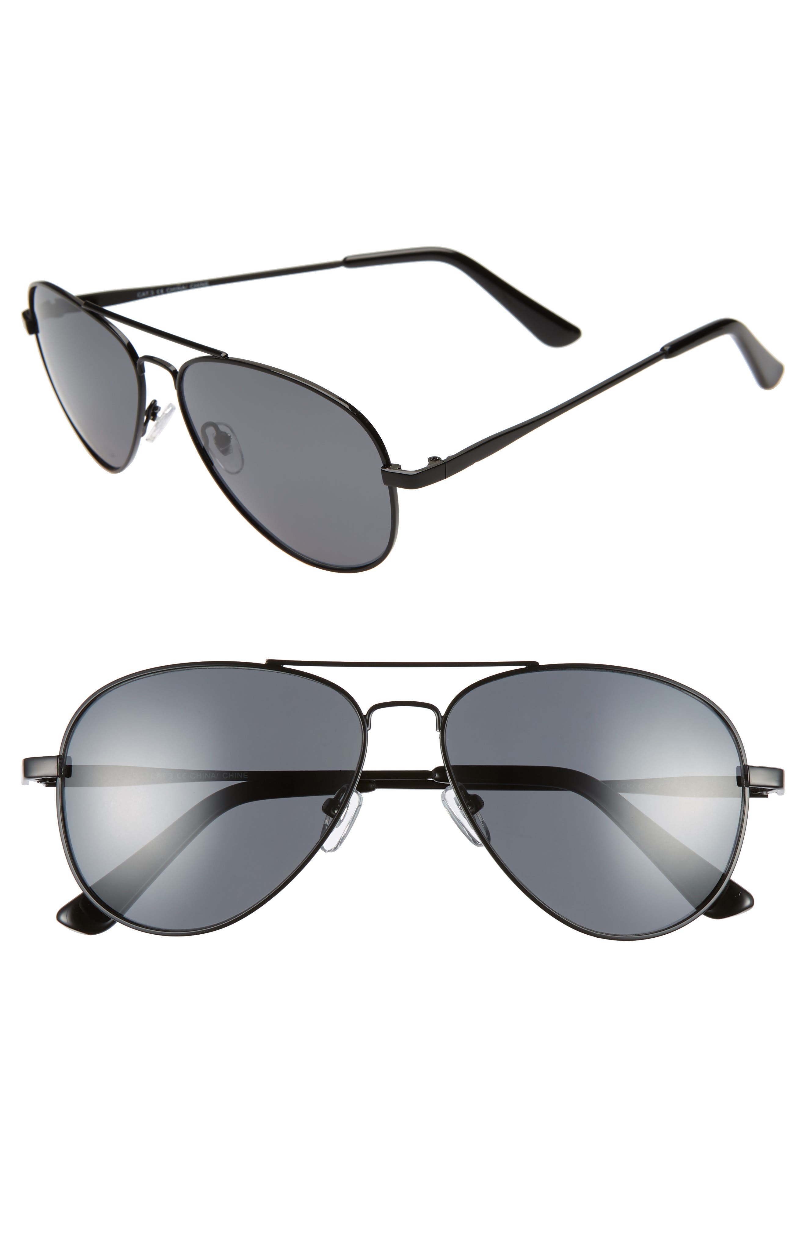 1901 Davis 59mm Polarized Aviator Sunglasses Nordstrom