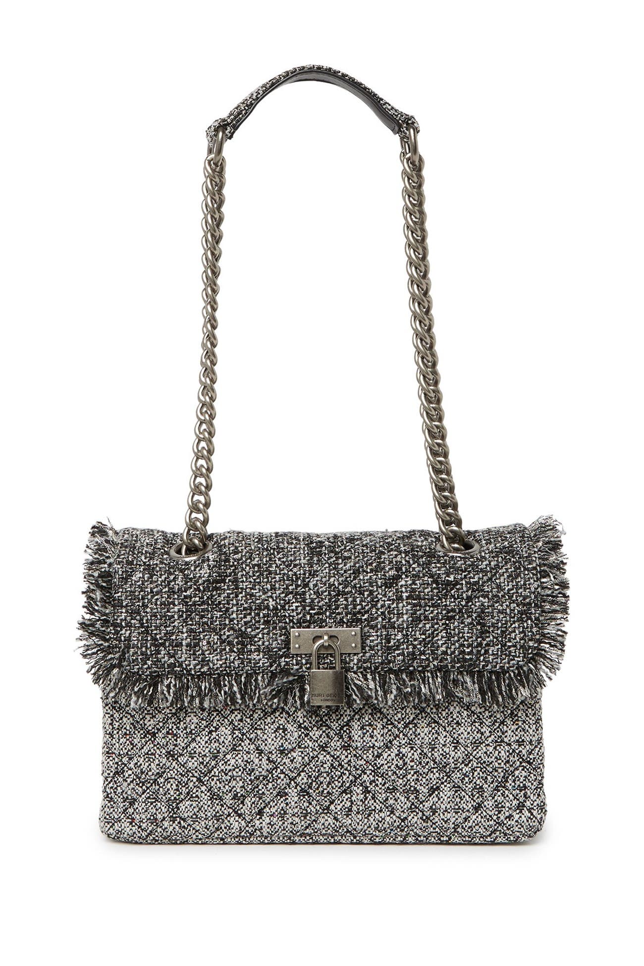 Kurt Geiger London Tweed Brixton Dual Shoulder Lock Bag Nordstrom Rack