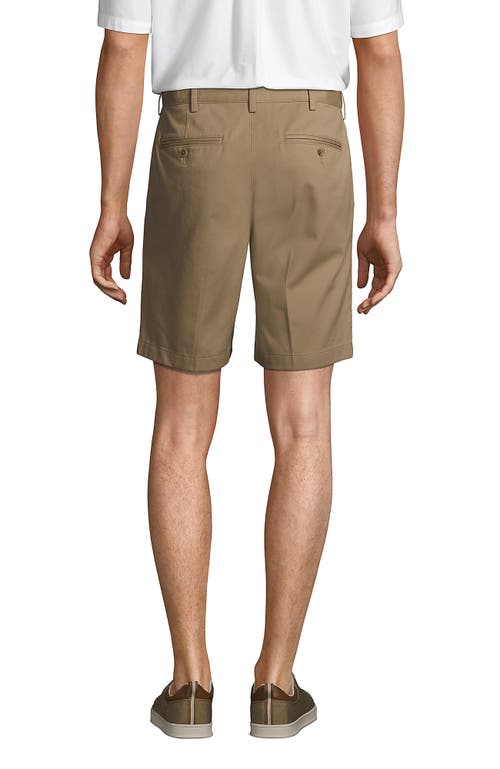 Shop Lands' End Comfort Waist 9" No Iron Chino Shorts In Khaki