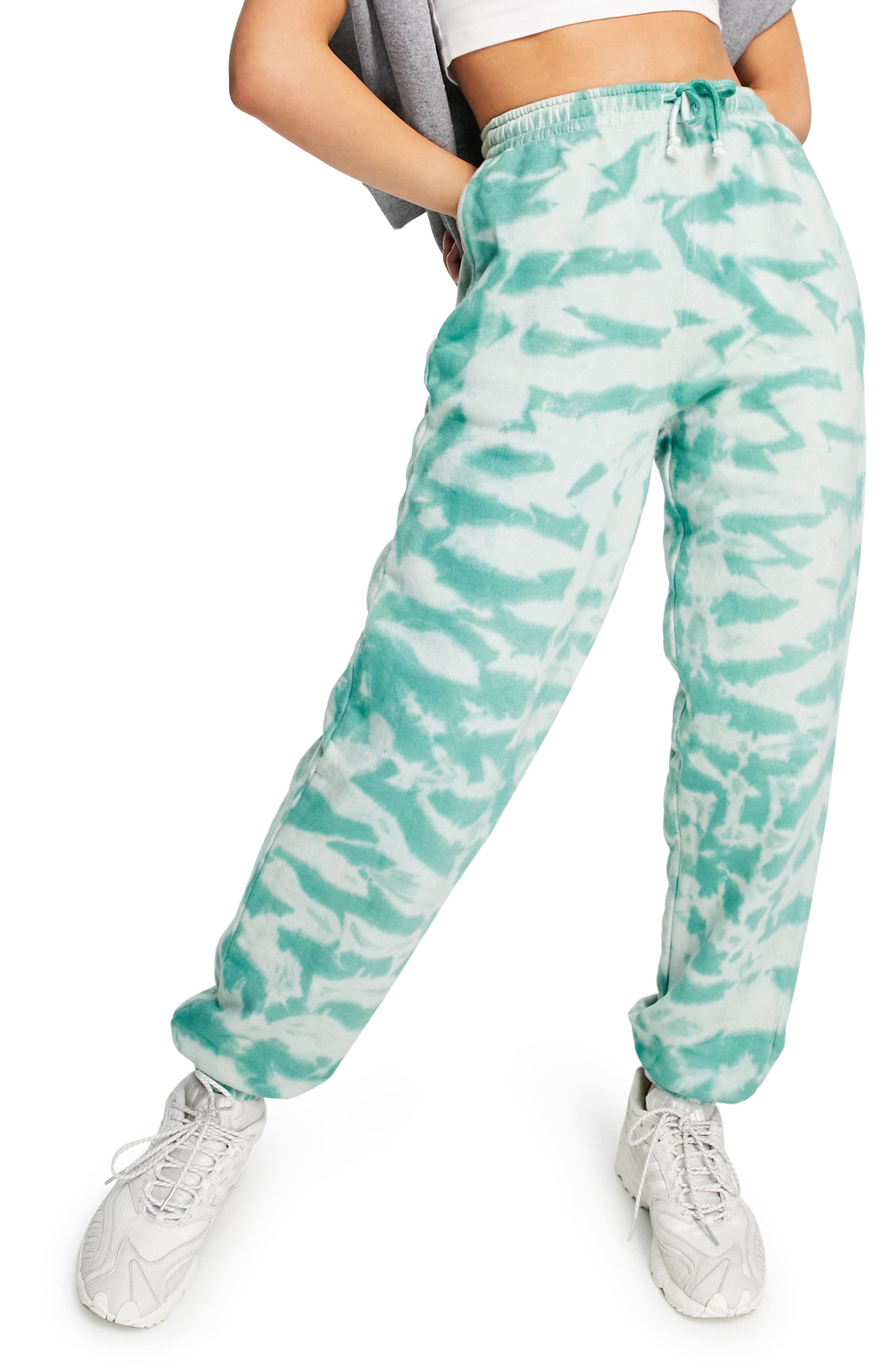 Topshop Tie Dye Cotton Blend Joggers 