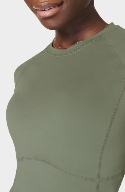 Shop Sweaty Betty All Day Active Crop T-shirt In Umbra Green