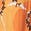 selected Isola Floral Print - Orange color