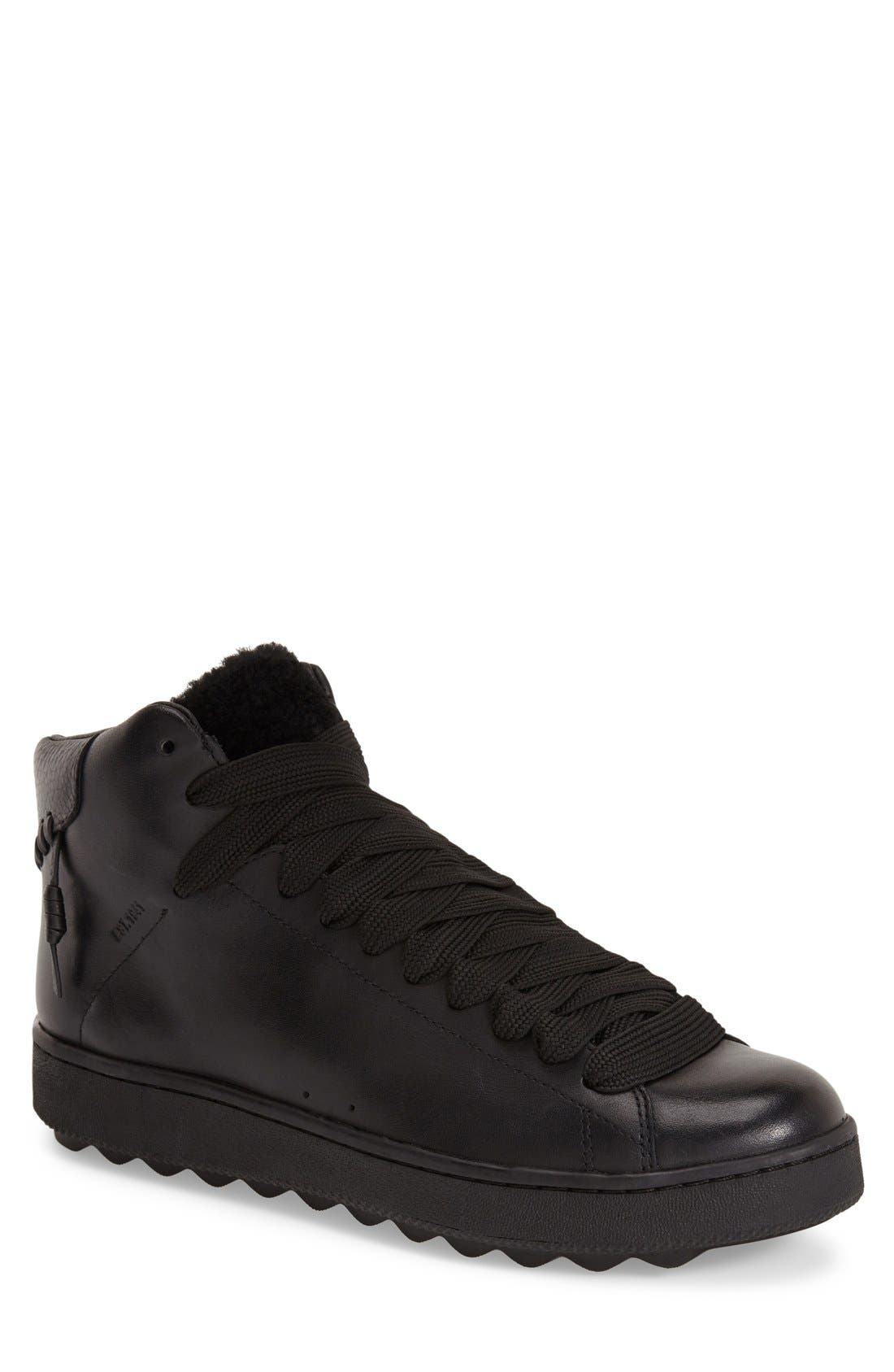 coach black high top sneakers