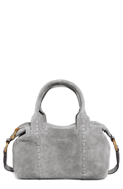 Mini Hudson Leather Satchel in Cool Grey