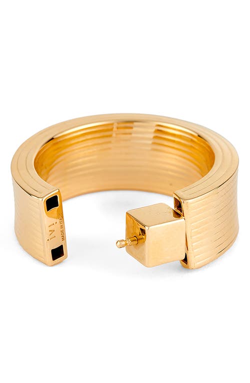 Ivi Los Angeles Medium Signora Hollow Hoop Earrings In Yellow Gold