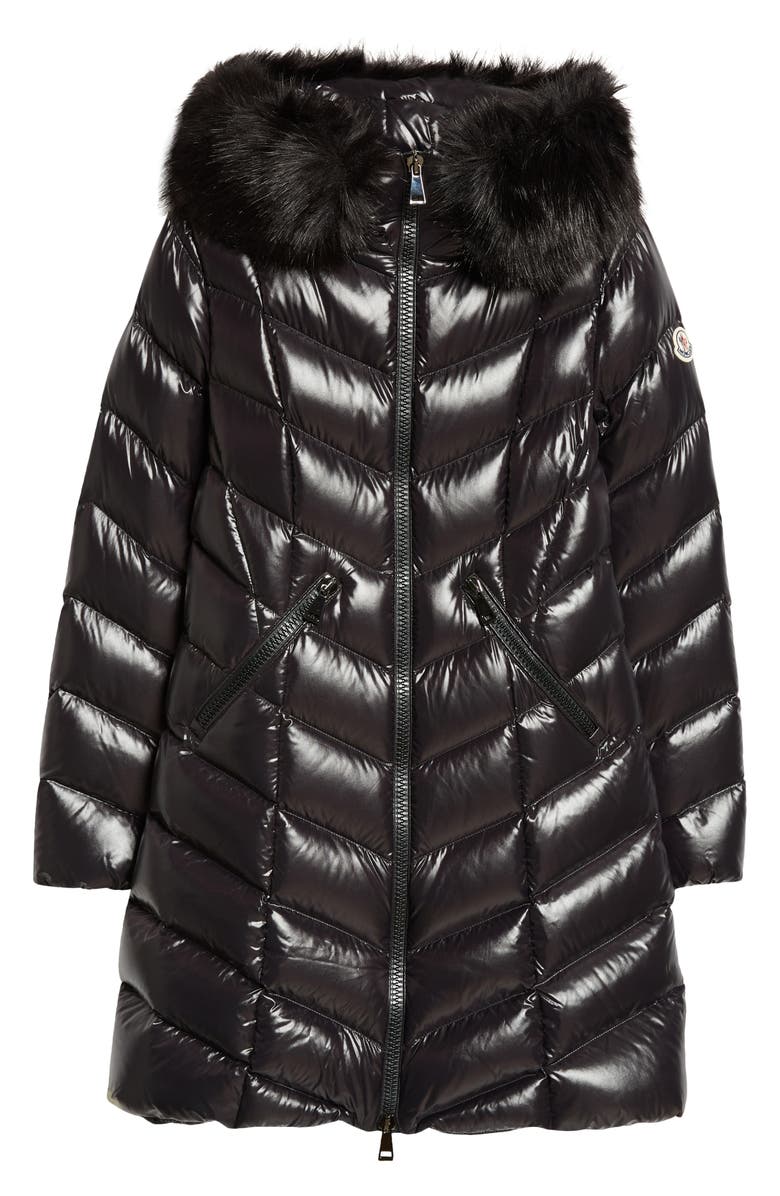 Moncler Fulmarus Hooded Down Puffer Jacket with Removable Faux Fur Trim ...