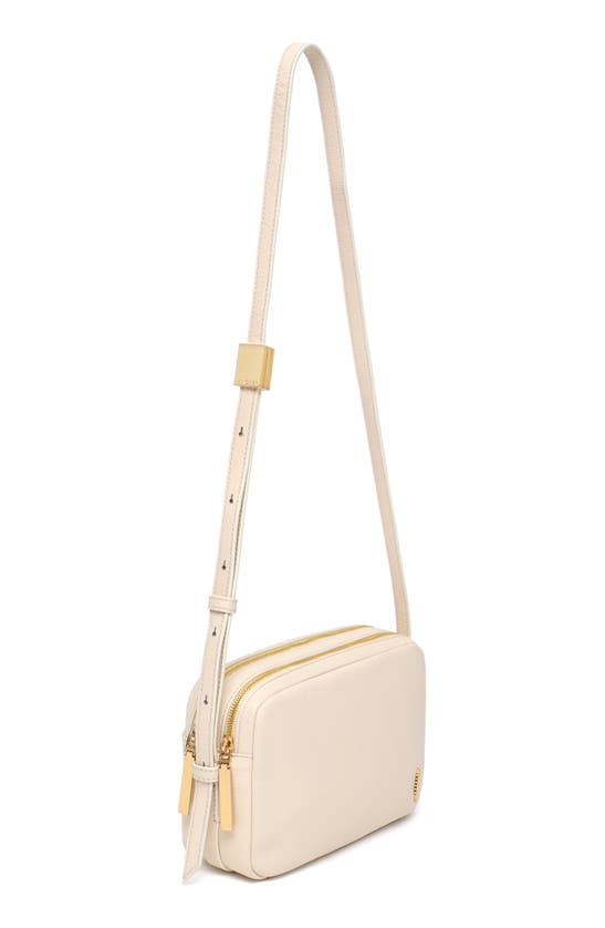 Shop Thacker Shay Leather Camera Crossbody Bag In Parchment