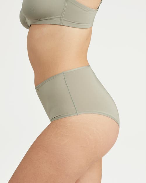 Nudea The Stretch High Waisted Brief In Sage Green