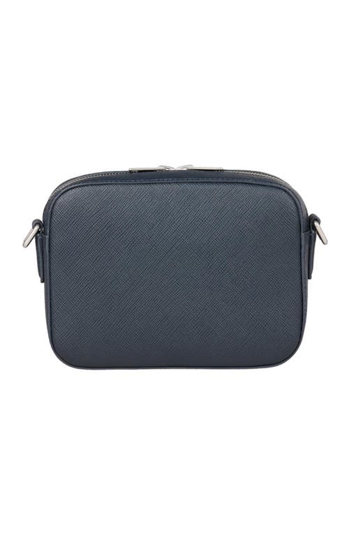 Shop Sandro Small Synthetic Leather Bag In Midnight Blue