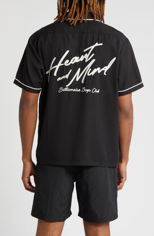 BILLIONAIRE BOYS CLUB BILLIONAIRE BOYS CLUB MIND YOUR HEART LYOCELL & LINEN CAMP SHIRT 