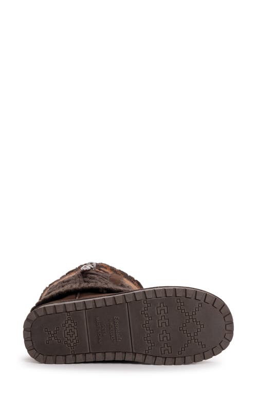 Muk Luks Cheryl Faux Fur Knit Boot In Java Marl