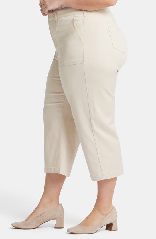 Nydj Utility Crop Linen Blend Pants In White Creek