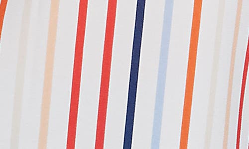 Court & Rowe Tropical Stripe Blouse In Ultra White