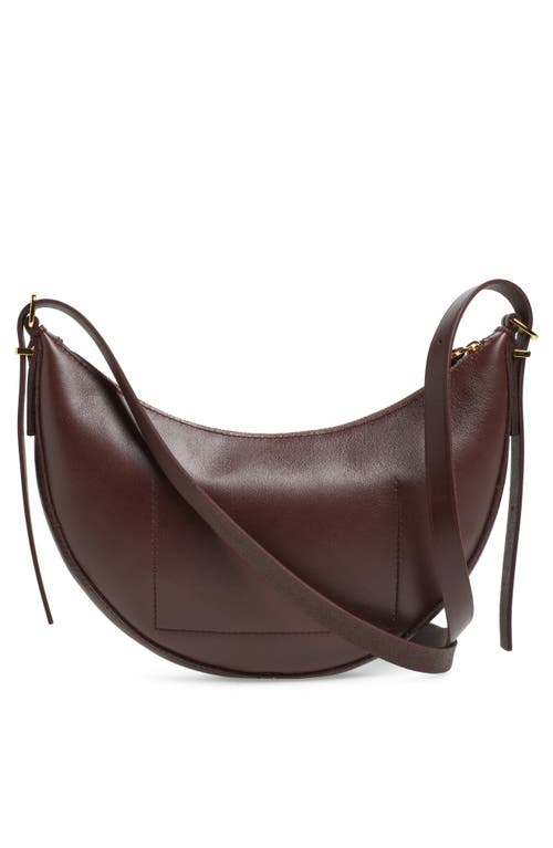 Shop Madewell Mini The Essential Convertible Top Handle Crossbody Bag In Chocolate Raisin