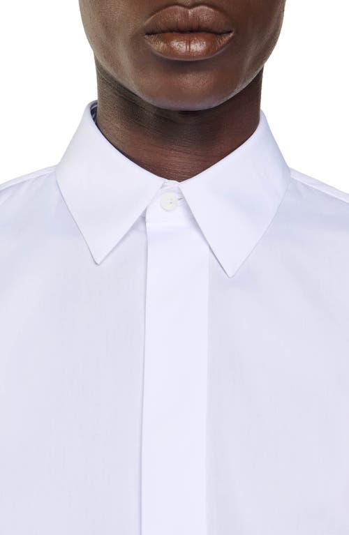 Sandro Chemise Long Sleeve Button Front Shirt In White