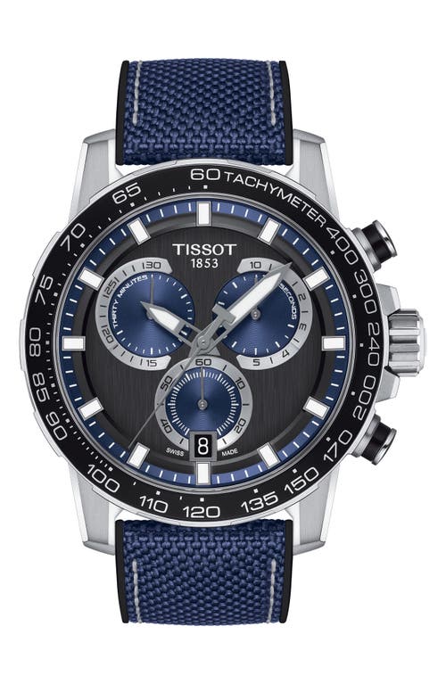 Shop Tissot T-sport Supersport Giro Chronograph Interchangeable Strap Watch, 45.5mm In Black/navy