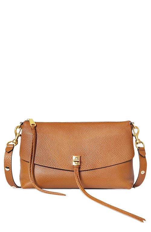 Rebecca Minkoff Darren Top Zip Leather Crossbody Bag in Caramello at Nordstrom