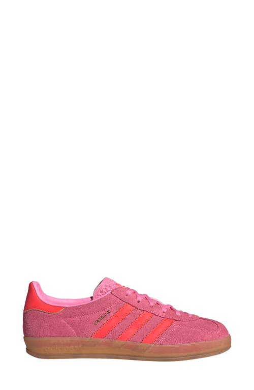 Shop Adidas Originals Adidas Gazelle Indoor Sneaker In Beam Pink/solar Red/gum 3