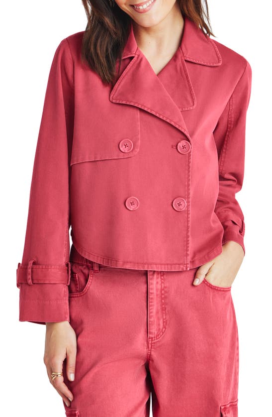 Shop Splendid Portia Double Breasted Jacket In Rossa