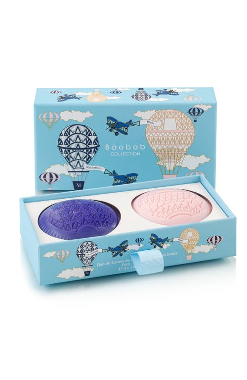 Baobab Collection Paris & Manhattan Soap Gift Box In Pink/blue