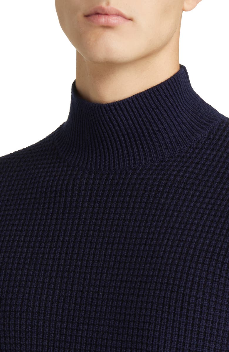 BOSS Maurelio Mock Neck Cotton & Wool Waffle Sweater | Nordstrom