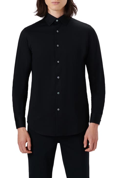 Men's Black Button Down & Dress Shirts