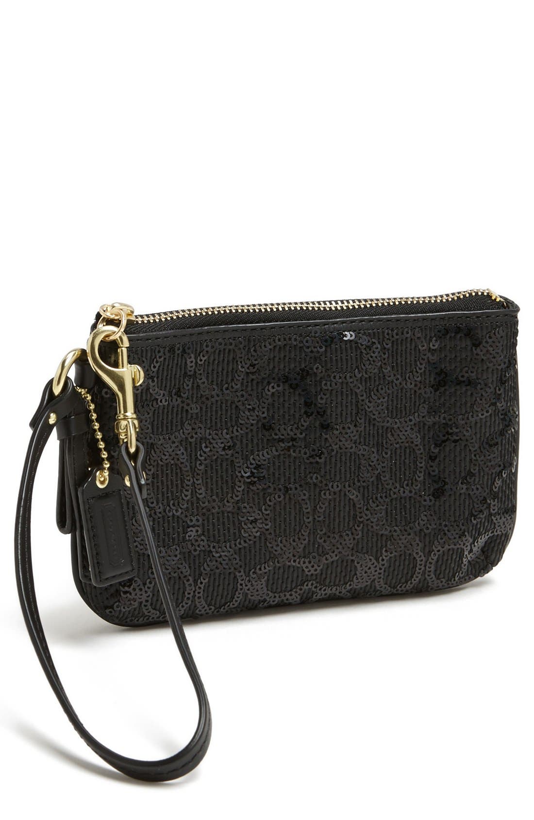 coach sequin wristlet