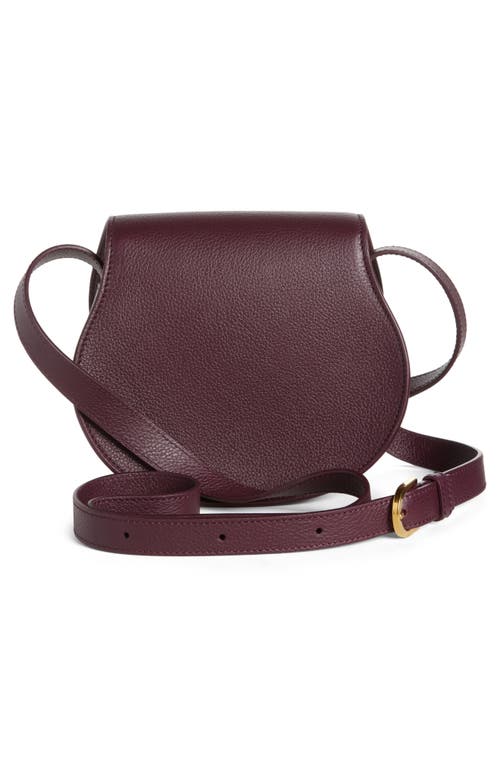 Shop Chloé Small Marcie Leather Crossbody Bag In Dimness Purple