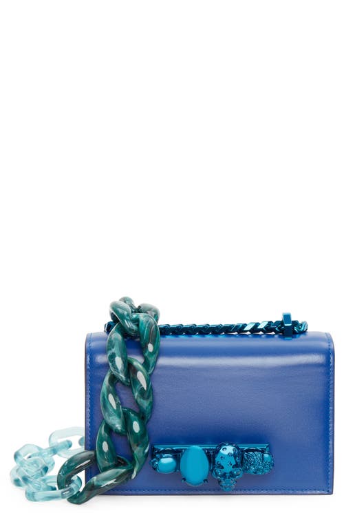 Alexander McQueen Mini Jeweled Lambskin Leather Satchel in 4000 Royal Blue