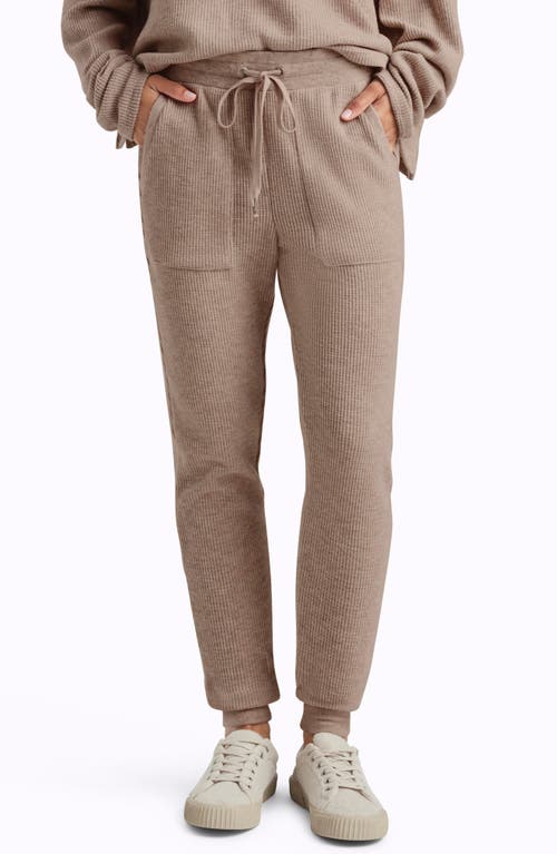 Splendid London Waffle Knit Lounge Joggers in Tawny Heather 