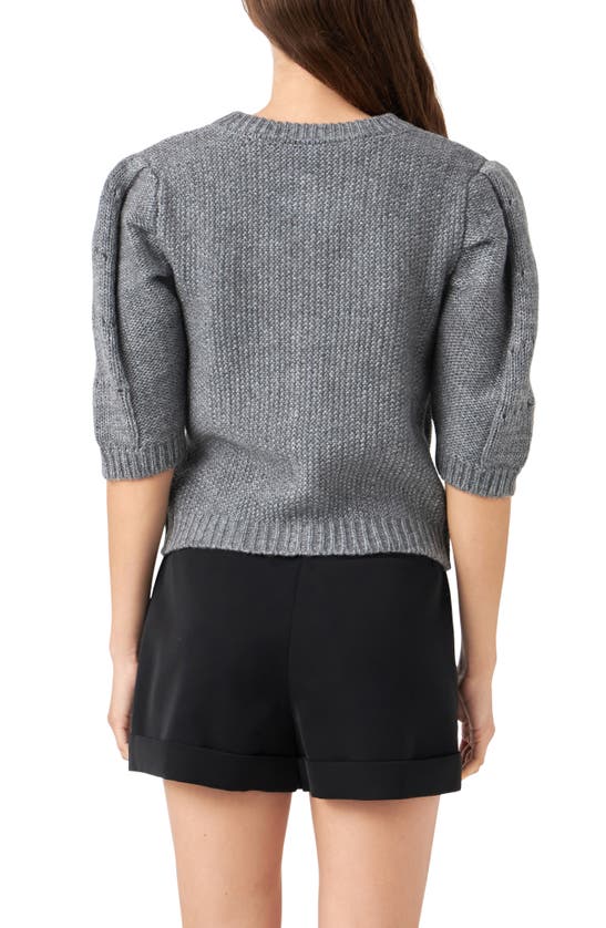 ENGLISH FACTORY ENGLISH FACTORY POINTELLE PUFF SLEEVE CARDIGAN