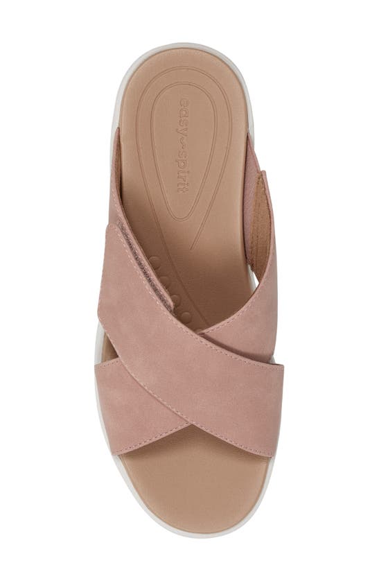 Shop Easy Spirit Bindie Wedge Sandal In Rose Dawn