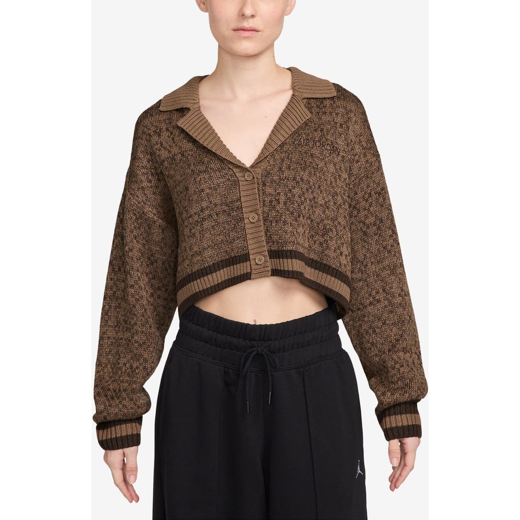 JORDAN JORDAN KNIT CROP CARDIGAN