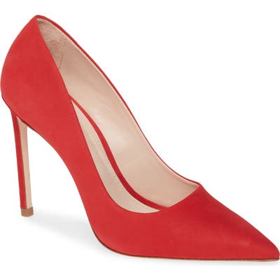Schutz Lou Pointy Toe Pump Women)- Red