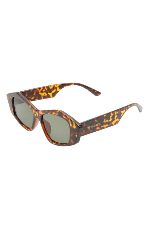 Fifth & Ninth Zaria 55mm Geometric Sunglasses In Torte/black