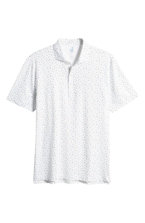 Shop Johnnie-o Gone Skiing Print Featherweight Prep-formance Polo In White