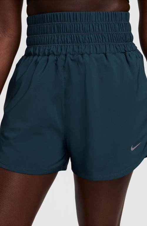 Shop Nike Dri-fit Ultrahigh Waist 3-inch Brief Lined Shorts In Armrnv/refsil