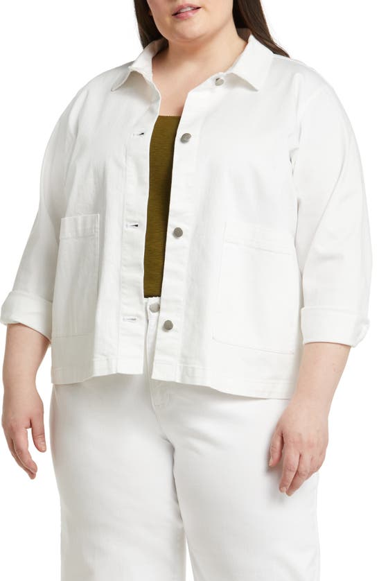 Eileen Fisher Denim Jacket In White
