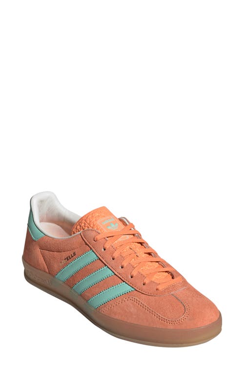 Shop Adidas Originals Adidas Gender Inclusive Gazelle Indoor Sneaker In Orange/clear Mint/gum4