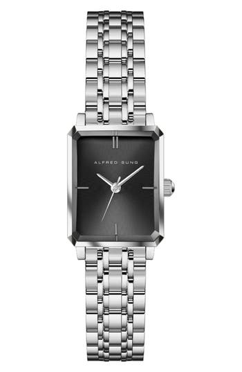 Alfred Sung Octavia Bracelet Watch, 19.5mm X 24mm In Silver
