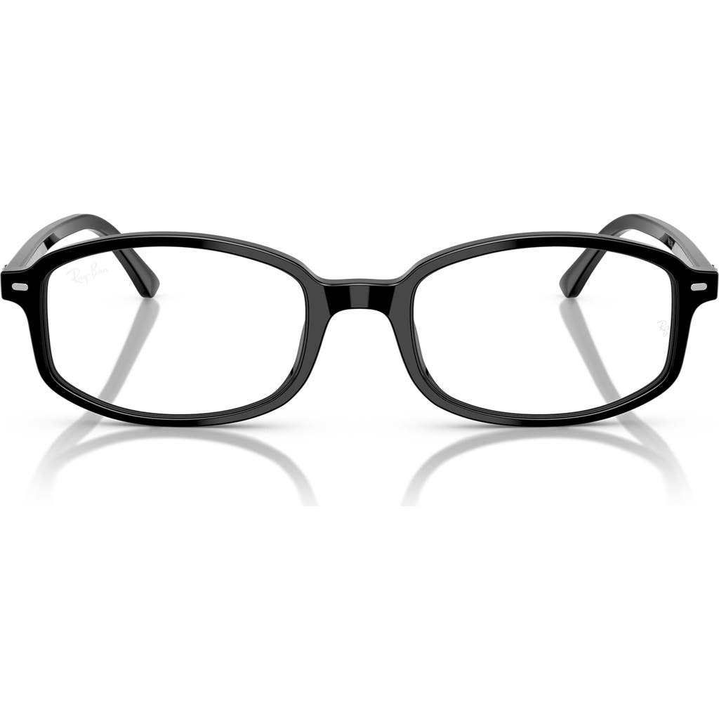 Ray Ban Ray-ban 52mm Irregular Optical Glasses In Black