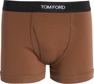Tom Ford Cotton Stretch Jersey Boxer Briefs in Dark Brown
